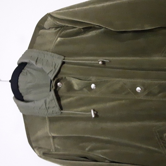 Vintage CS signature utility jacket coat women S green reversible velour y2k - Picture 6 of 10